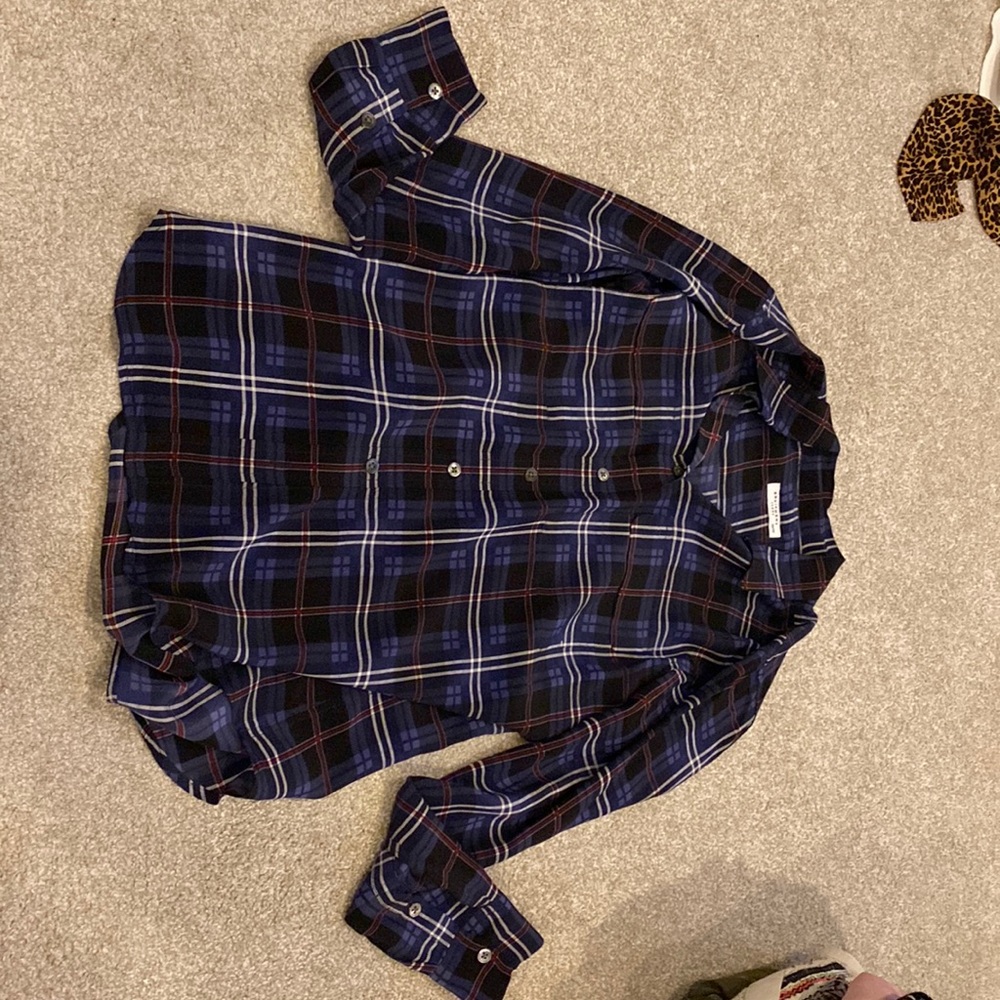 Equipment plaid silk blouse. Size XS